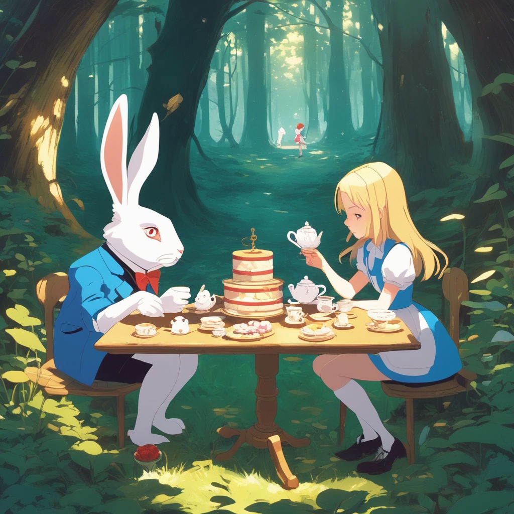 Alice in Wonderland and Rabbit