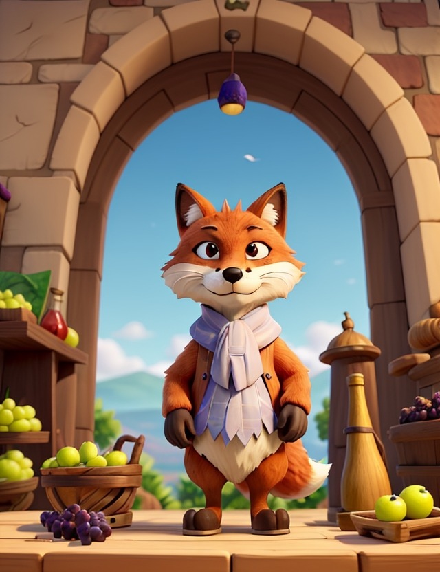 The Fox and the Grapes Aesop Fable: Story with Moral Summary