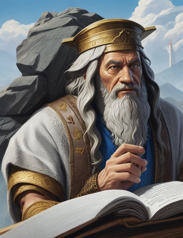 moses holding the ten commandments