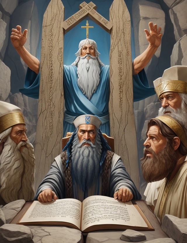 moses holding the ten commandments